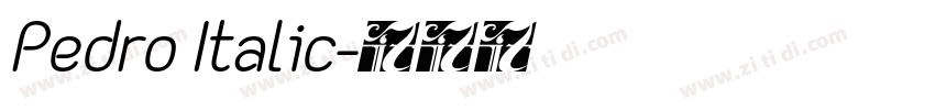 Pedro Italic字体转换
